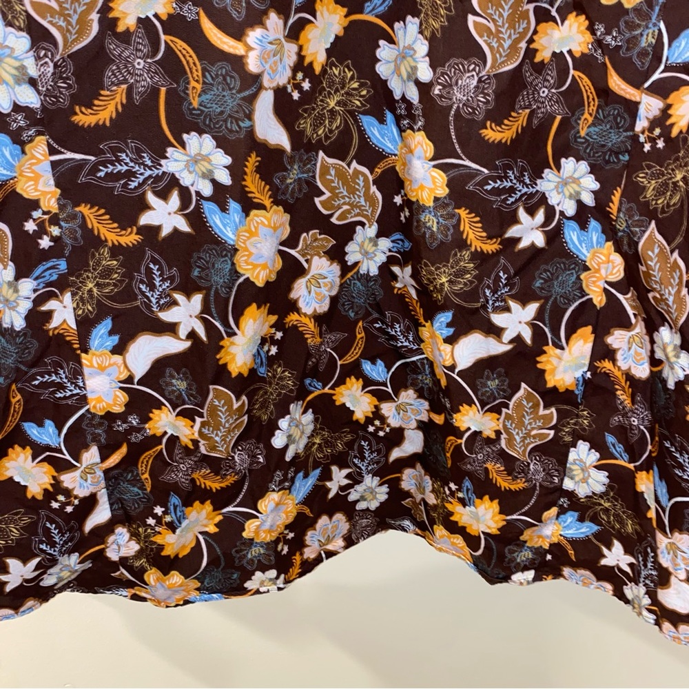 Land’s End Blouse - Woman’s Size 22W - Browns & Oranges. Beautiful!! - Picture 11 of 15